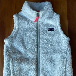 (SOLD) Girls Patagonia | Vest | Cream with Hot Pink | Size L (12)
